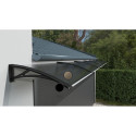 Canopy over the door, black, with polycarbonate bronze, width 6396 mm, Conos