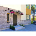 Canopy over the door, black, with transparent polycarbonate, width 1116 mm, Conos