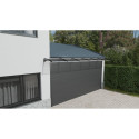 Canopy over the door, black, with polycarbonate bronze, width 6396 mm, Conos