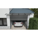 Canopy over the door, black, with transparent polycarbonate, width 2884 mm, Conos