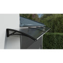 Canopy over the door, black, with transparent polycarbonate, width 2884 mm, Conos