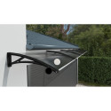 Canopy over the door, black, with transparent polycarbonate, width 6396 mm, Conos
