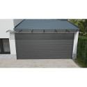 Canopy over the door, black, with transparent polycarbonate, width 6396 mm, Conos