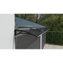 Canopy over the door, black, with transparent polycarbonate, width 7452 mm, Conos