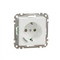 SCHNEIDER ELECTRIC SOCKET 1-PIECE EXXACT 1S/16A/IP20 FLUSH ZB WH