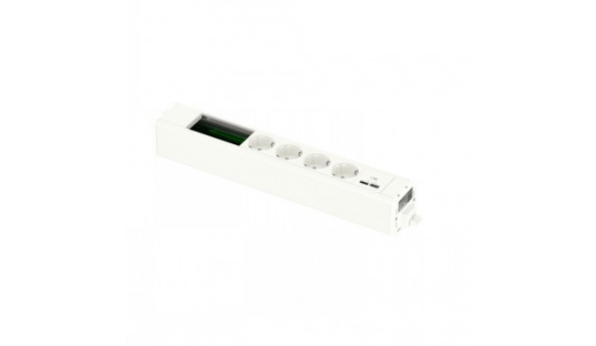 SCHNEIDER ELECTRIC UNICA SYSTEM+ MOD.UNIT 4XSCH+USBA/C+DATA WHITE