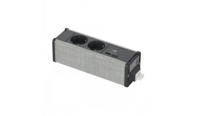SCHNEIDER ELECTRIC UNICA SYSTEM+ MOD.UNIT 2XSCHUKO+USBA/C ANTHR/GREY