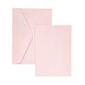 Kaarditoorik ja ümbrik Smooth Satin Pink C6 – 5tk