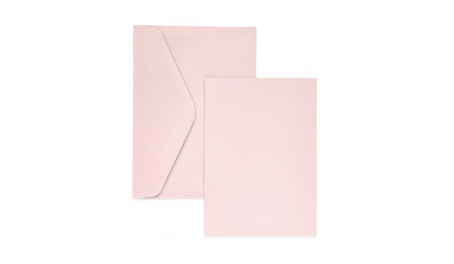 Kaarditoorik ja ümbrik Smooth Satin Pink C6 – 5tk