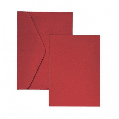 Kaarditoorik ja ümbrik Smooth Red C6 – 5tk