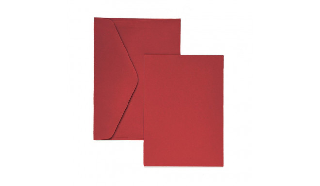 Kaarditoorik ja ümbrik Smooth Red C6 – 5tk