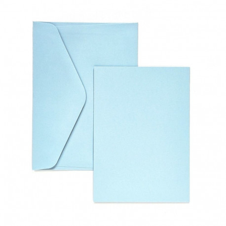 Kaarditoorik ja ümbrik Smooth Satin Blue C6 – 5tk