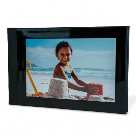 Peleman fotokarp kleebitava fotoraamiga - must, 10x15cm