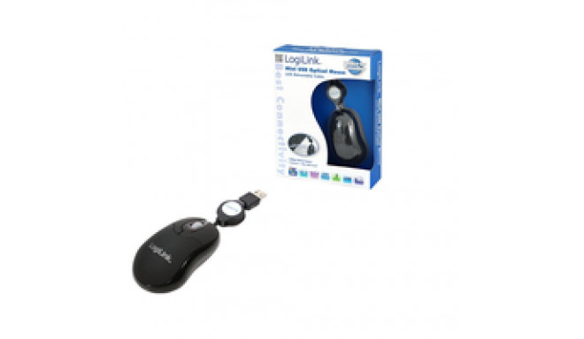 LOGILINK - Mini mouse USB with retractable cable