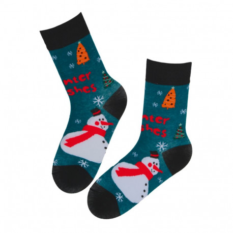 SOKISAHTEL CADYS tumerohelised lumememmega puuvillased jõulusokid 444, 446