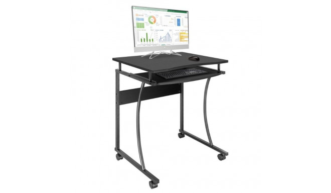 Mobile computer desk 600x480mm black