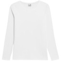 Koszulka damska Longsleeve 4F F376 biała 4FWMM00TLONF376 10S S