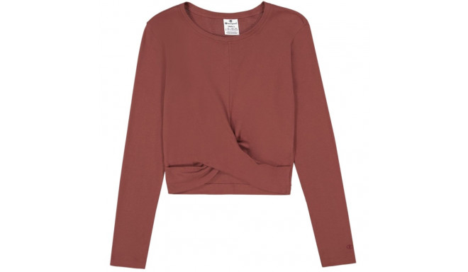 Koszulka damska Champion Crewneck Croptop brązowa 117435 MS524 M