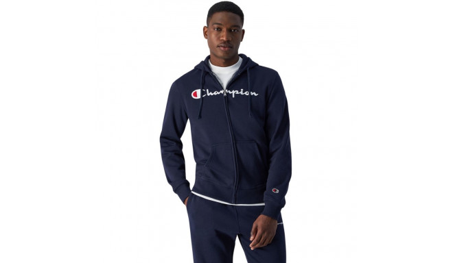Bluza męska Champion Full Zip Hoodie granatowa 220255 BS501 S