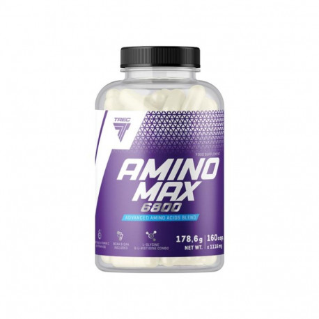 Ülipuhtad aminohappekapslid TREC AMINO MAX 6800, 160 kapslit