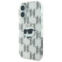 Karl Lagerfeld case for iPhone 16 6,1" KLHCP16SHKLPCHT transparent Hard IML Choupette Head Electropl