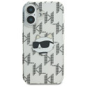 Karl Lagerfeld case for iPhone 16 6,1" KLHCP16SHKLPCHT transparent Hard IML Choupette Head Electropl