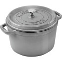 Staub Round Cast Iron Pot - 4.8 ltr, Graphite