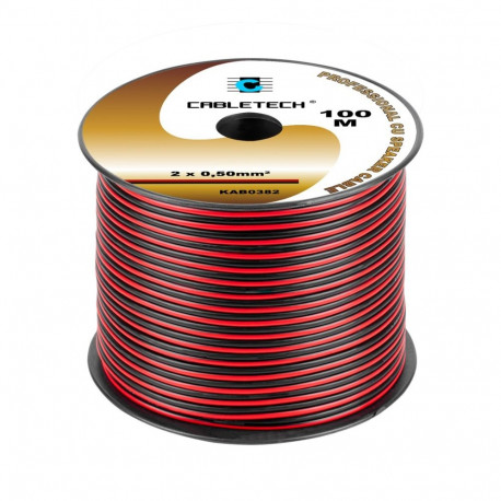 Kõlarikaabel 0.5mm, must-punane