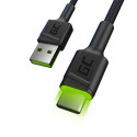 Green Cell KABGC13 USB kaabel USB 2.0 2 m USB A USB C Must