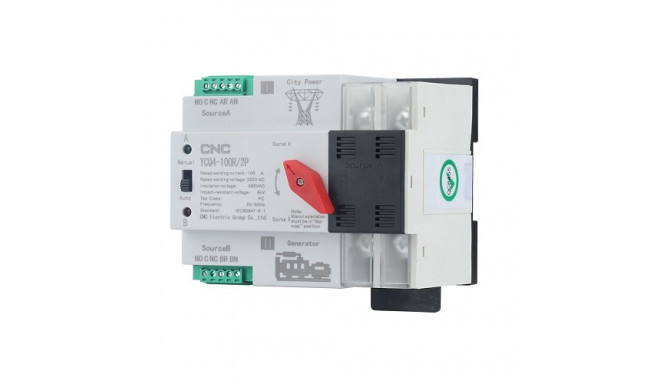 Automatic Transfer Switch CNC 2P 220V 100A