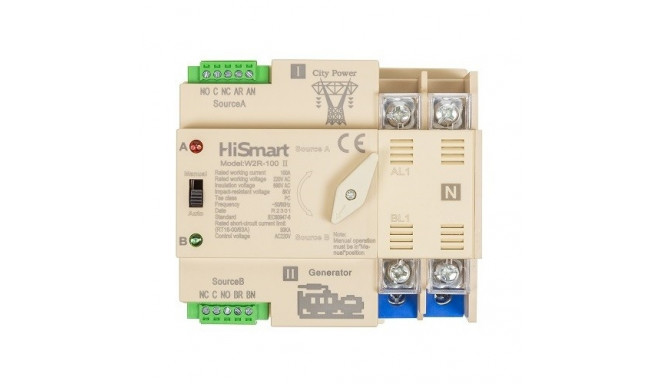 Automatic Transfer Switch HiSmart W2R-2P 220V 100A