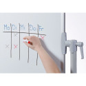 Mobile Whiteboard - H 120 x W 180 cm - white coated on both sides, movable with 4 castors