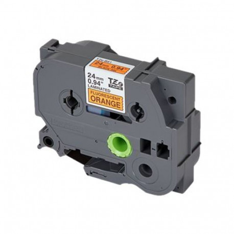 BROTHER TZEB51 tape cassette signal orange black 24mmx8m laminate for P-touch 210E 220 300 310 340 3