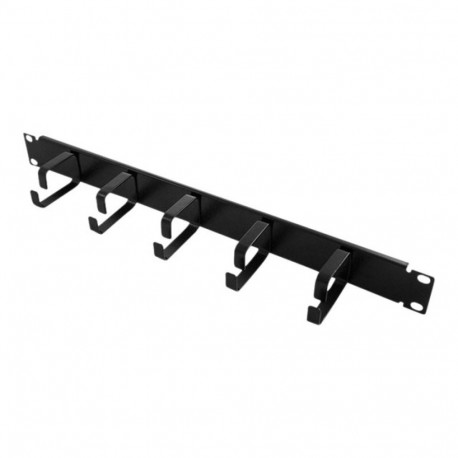LOGILINK OR101B LOGILINK-19 Cable Management Bar 1U with 5 fixed metal brackets, black