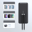 Powerbank Choetech B654 10000mAh 22.5W USB-A / USB-C / micro USB z wbudowanym kablem USB-C / Lightni