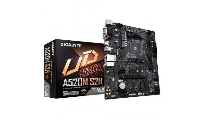 Mainboard|GIGABYTE|AMD A520|SAM4|Micro-ATX|Memory DDR4|Memory slots 2|2xPCI-Express 3.0 1x|1xPCI-Exp