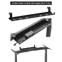 Adjustable Height Table Up Up Bjorn Black, Table top L Black