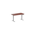 Adjustable Height Table Up Up Bjorn Gray, Table top L Dark Walnut