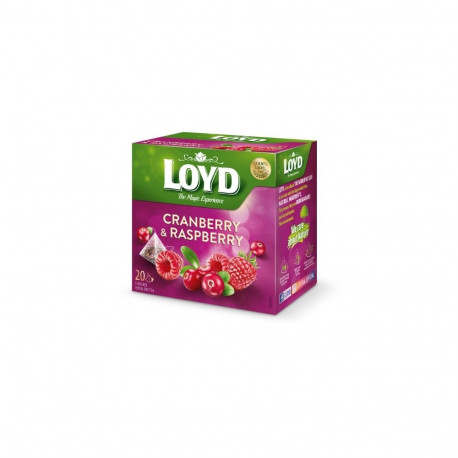 Tee LOYD jõhvika- ja vaarikamaitseline 20 x 2g