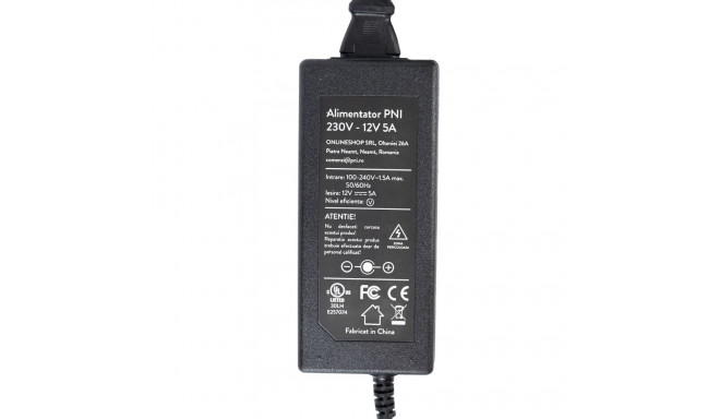 PNI 230V - 12V 5A toiteallikas valvekaameratele, DVR-dele ja PSF6020 paneelile