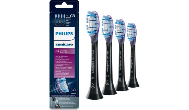 "Philips Zahnbürste Zubehör Sonicare Premium Gum Care - schwarz - 4er"