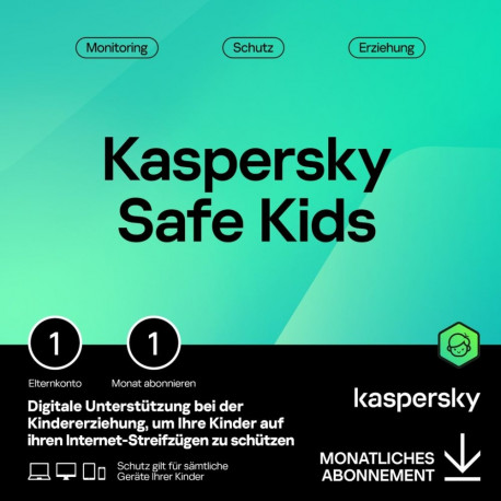 Kaspersky Safe Kids tellimus 1 kasutaja 1 kuu (ABO), ESD allalaadimine
