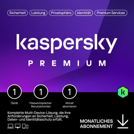 "Kaspersky Premium – 1 Devices, 1 Month - Subscription (ABO) – ESD-DownloadESD"