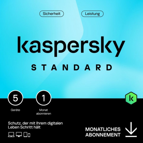 "Kaspersky Standard -  5 Device, 1 Month - Subscription (ABO) - ESD-Download"