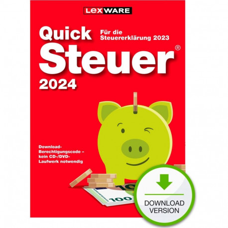 "Lexware Quicksteuer 2024 - 1 Device, bis zu 3 Steuererklärungen - ESD-DownloadESD"