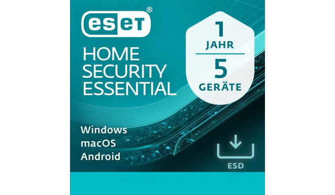 "ESET Home Security Essential - 5 User, 1 Year - ESD-DownloadESD"