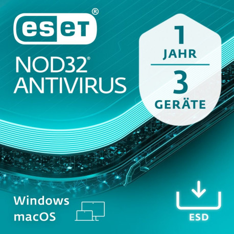 "ESET NOD32 Anti-Virus - 3 User, 1 Year - ESD-Download"