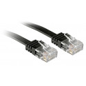 Lindy U/UTP Flat PatchCord Cat6. CU. Black. 0.3m