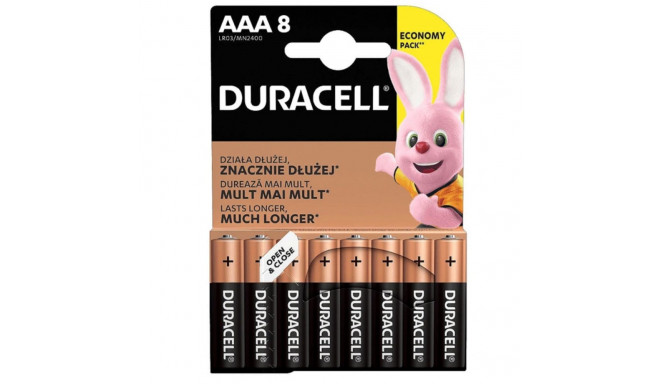 Duracell Basic MN2400 BL8 AAA leelispatarei