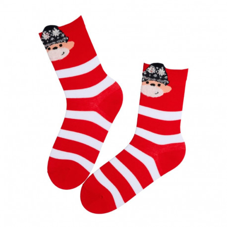 SOKISAHTEL MARIANAH punased triibulised puuvillased jõulusokid 444, 446